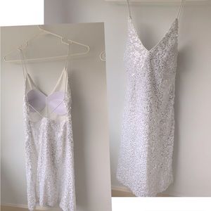 White Sequin Dress